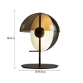 Lampe de table noire en métal de chambre à coucher décorative de luxe nordique en gros